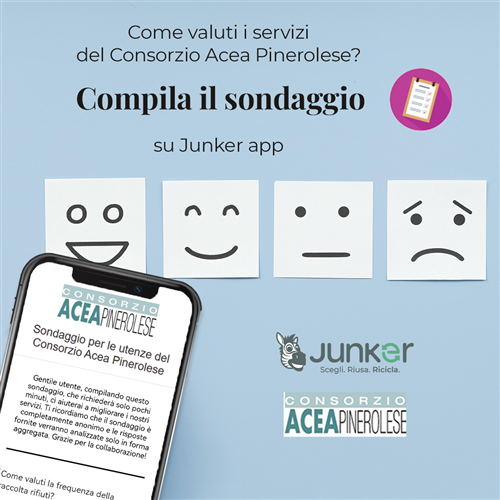 Sondaggio sulla raccolta differenziata attraverso l' App Junker