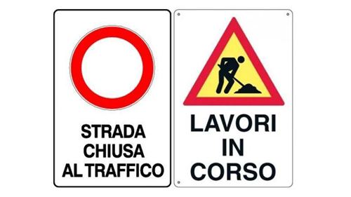 Avviso chiusura strade per rifacimento manto stradale